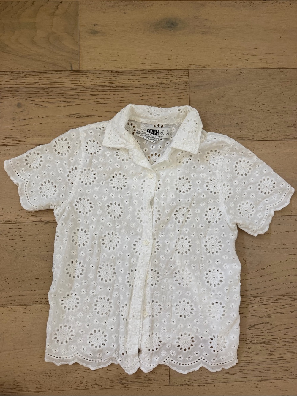 Lexie Cotton Eyelet Cover-Up Shirt
